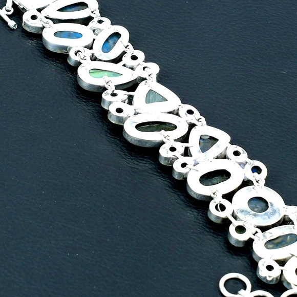 925 sterling silver Labordarite bracelet! Extraordinarily beautiful! HANDMADE!!! - Picture 3 of 15